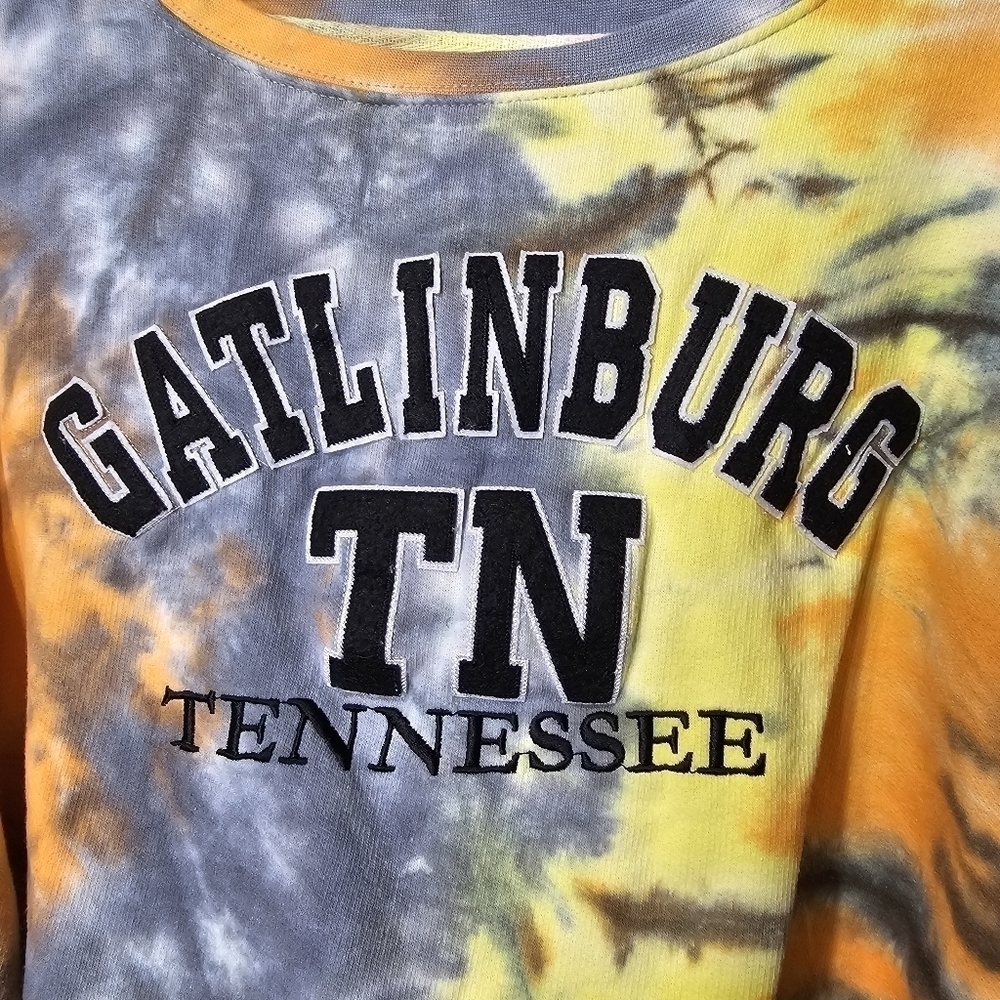 Sanjeev of Gatlinburg tie dye crop top sweater